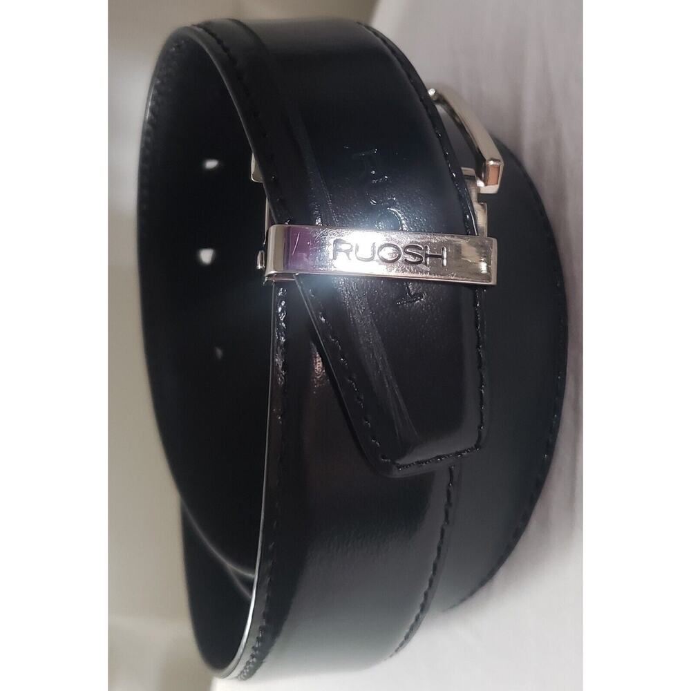 Ruosh Black Leather Belt Mens Size Medium 92cm Brand New Nwot Org. $1800.00